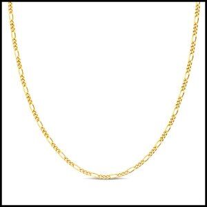 Sterling Silver Figaro Chain Necklace Minimal Classic Elegant Italian